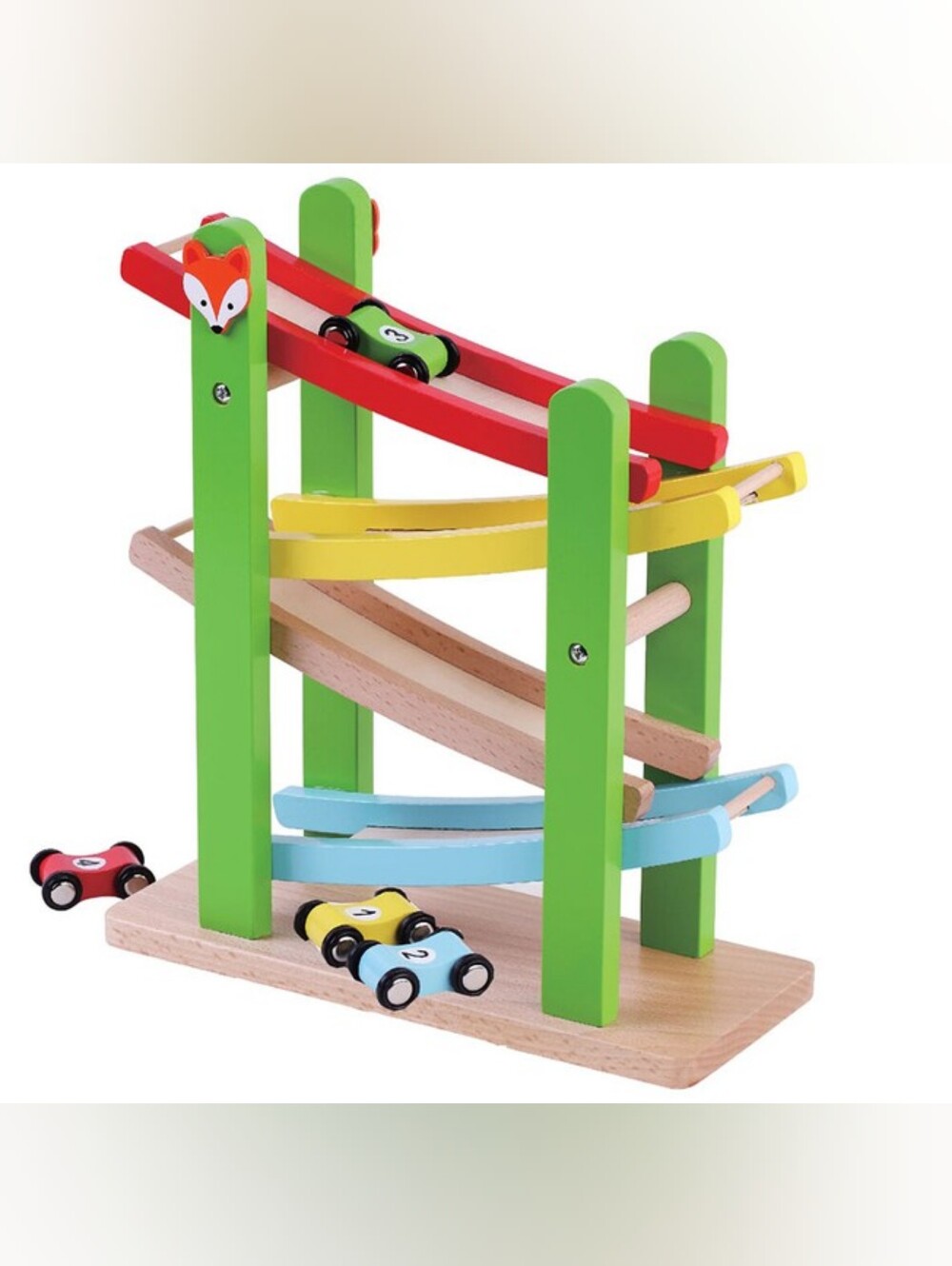 BNIB - Jumini (18M+) Cars Ramp Racer Wooden Toy - Kids Toddlers